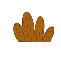 Stylized Brown Bush Illustration