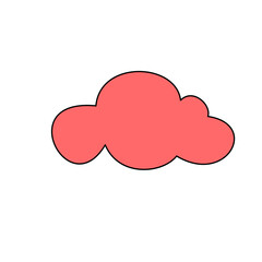 Simple Pink Cloud Illustration