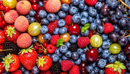 Vibrant array of fresh summer fruits