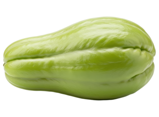 Fresh green chayote squash, a healthy and versatile vegetable, ready for cooking