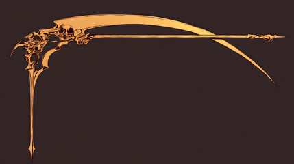 simple doodle illustration halloween scythe