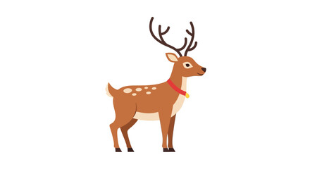 Simple Christmas Reindeer Vector Illustration