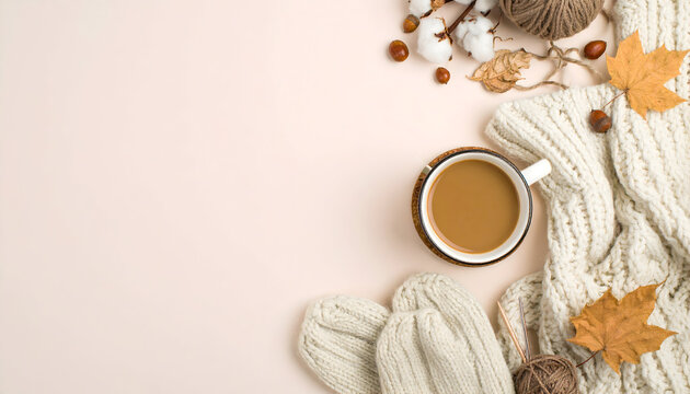 Cozy Autumn Vibes with Coffee and Sweater