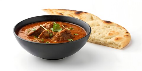 Nalli Nihari beef shank curry in dark bowl,