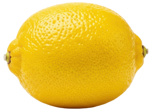 Vibrant yellow fresh whole lemon with textured peel ready for culinary use