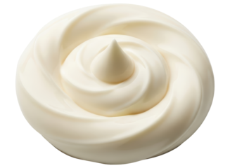 Elegant white creamy swirl, a perfect dollop for various culinary uses