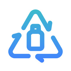 Obraz premium recycle battery outlined gradient icon