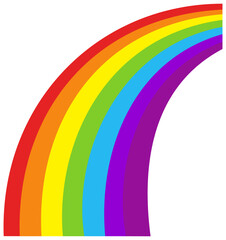 Hand Drawn Rainbow Vector Illustration. Editable Color Vector