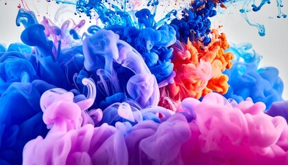 Vibrant colors swirling in liquid, creating abstract shapes