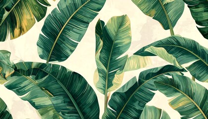 Tropical banana leaf pattern