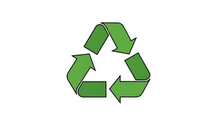 Obraz premium Conceptual green recycle symbol representing sustainability and ecological responsibility in