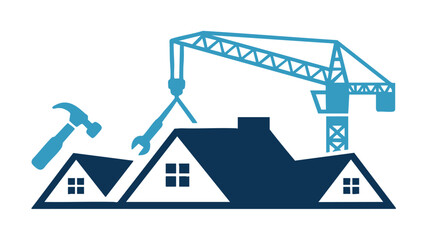 Home construction and tools icon