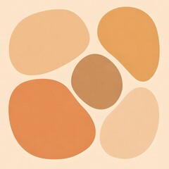 따뜻한 지구색 추상 형태