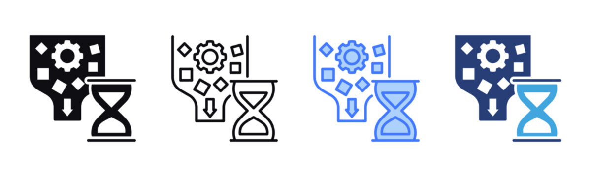 Bottleneck icon sheet multiple style collection