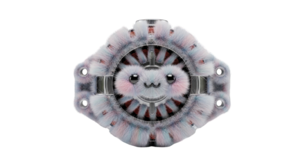 Cute Cartoon Clutch Pressure Plate with Kawaii Face.