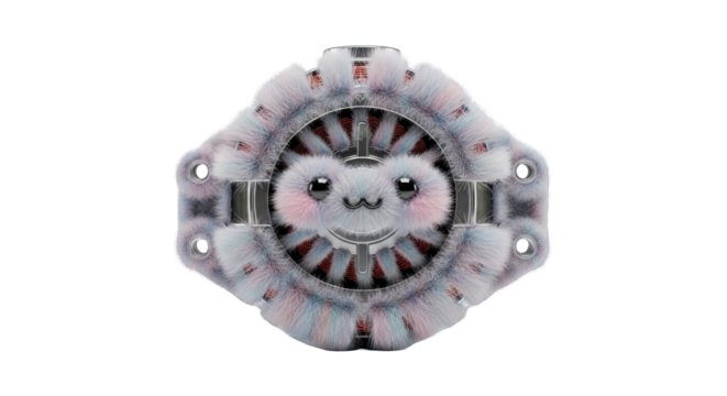 Cute Cartoon Clutch Pressure Plate with Kawaii Face.