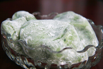 Wagashi: Close-Up of Japanese Traditional Mochi Confectionery