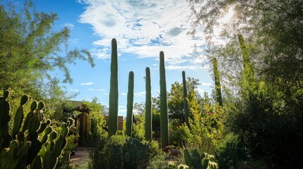 towering cactus plants