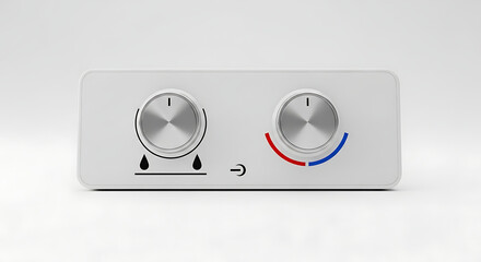 Modern White Thermostat with Temperature Control