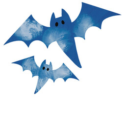 Blue Bats in Flight