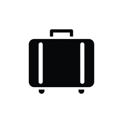 Travel Suitcase Icon A Simple Black and White Silhouette for Travel, Vacations, and Luggage