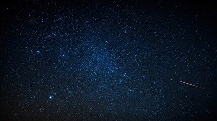 Vibrant Starry Night Sky with Shooting Star, Astronomy and Space Exploration Concepts for Backgrounds