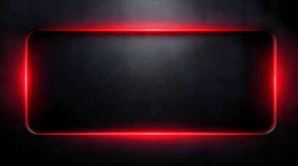 A sleek dark textured background featuring a vibrant red glowing border with ample space for text