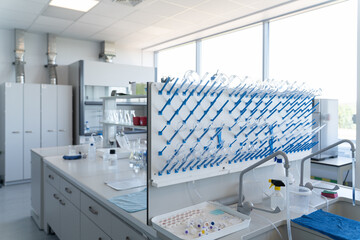 Scientific research lab workspace