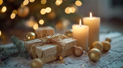 Elegant Christmas Gift with Candles
