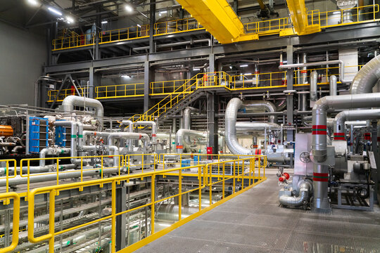 Complex Piping and Machinery System At Power Plant
