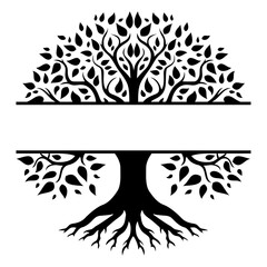  Family Tree Vector Silhouette