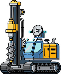 Heavy-duty drilling rig for construction and mining operations.