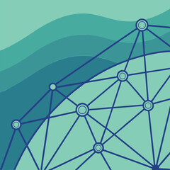 complex network, intricate system, interconnected lines, nodes and connections