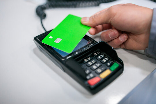 Contactless card payment at store terminal