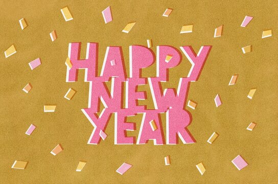 Happy New Year in glitter