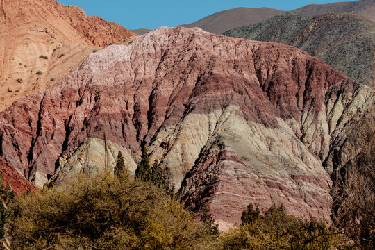 seven coloured hill in purmamarca, argentina