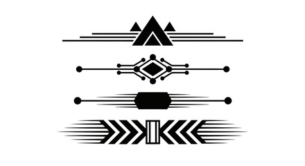 Vector dividers decorative elements design graphic art deco borders editable