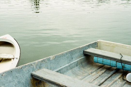 Beat up boats docked