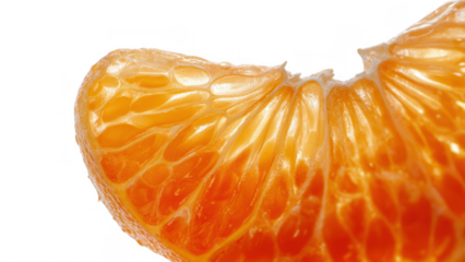 Close-up of a juicy, orange tangerine slice, AI, PNG