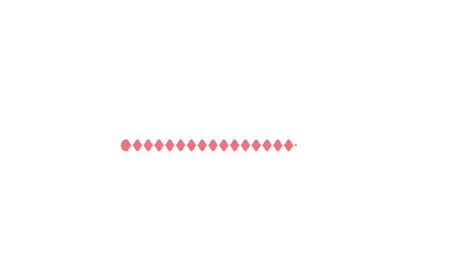 Row of pink diamond shapes on white abstract background