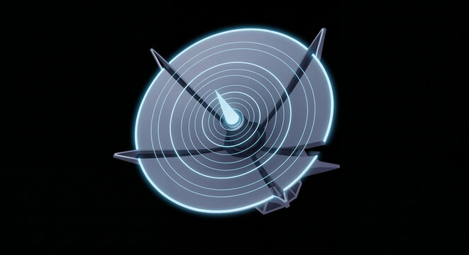 Digital Radar or Sonar Screen Scanning - Technology, Security System, Signal Detection, and Cyber Concept - Powered by Adobe