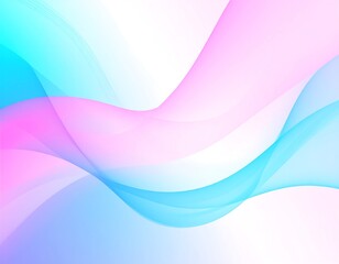 Fototapeta premium Abstract 3D Waves of Translucent Light Flowing in Pastel Colors