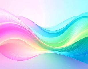 Fototapeta premium Abstract Smooth Wavy Flowing Light Pastel Color Gradient Background