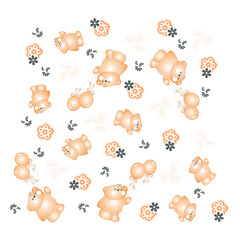 full baground flower and  bea...