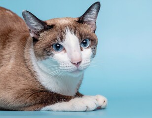 Intense Close-up of Tabby Cat with Striking Green Eyes