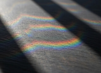 light reflection forms rainbow colors