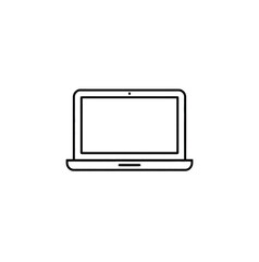 Minimalist Laptop Illustration Sleek Lines and Modern Design a Clean Aesthetic Representing Technology Productivity and Connectivity a Versatile Visual Element for Various Digital or Print Projects
