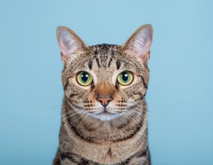 Cat Looking Directly at Camera with Ample Copy Space for Advertising