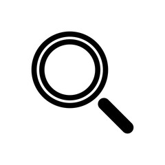 Simple Black Magnifying Glass Search Icon