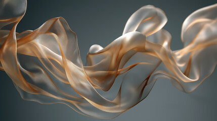 Beautiful Flowing Fabric in Graceful Movement and Light